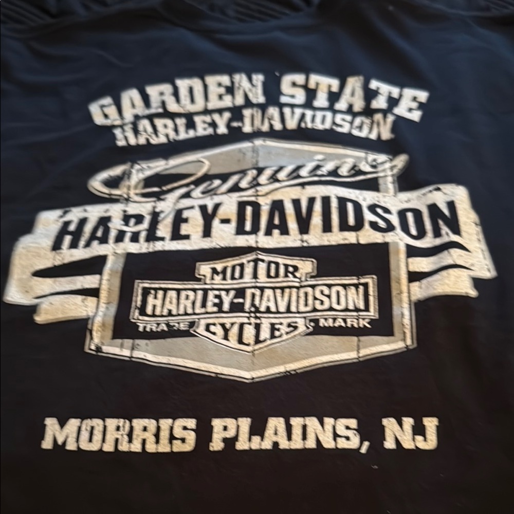 Harley-Davidson Black Tee with White Graphics